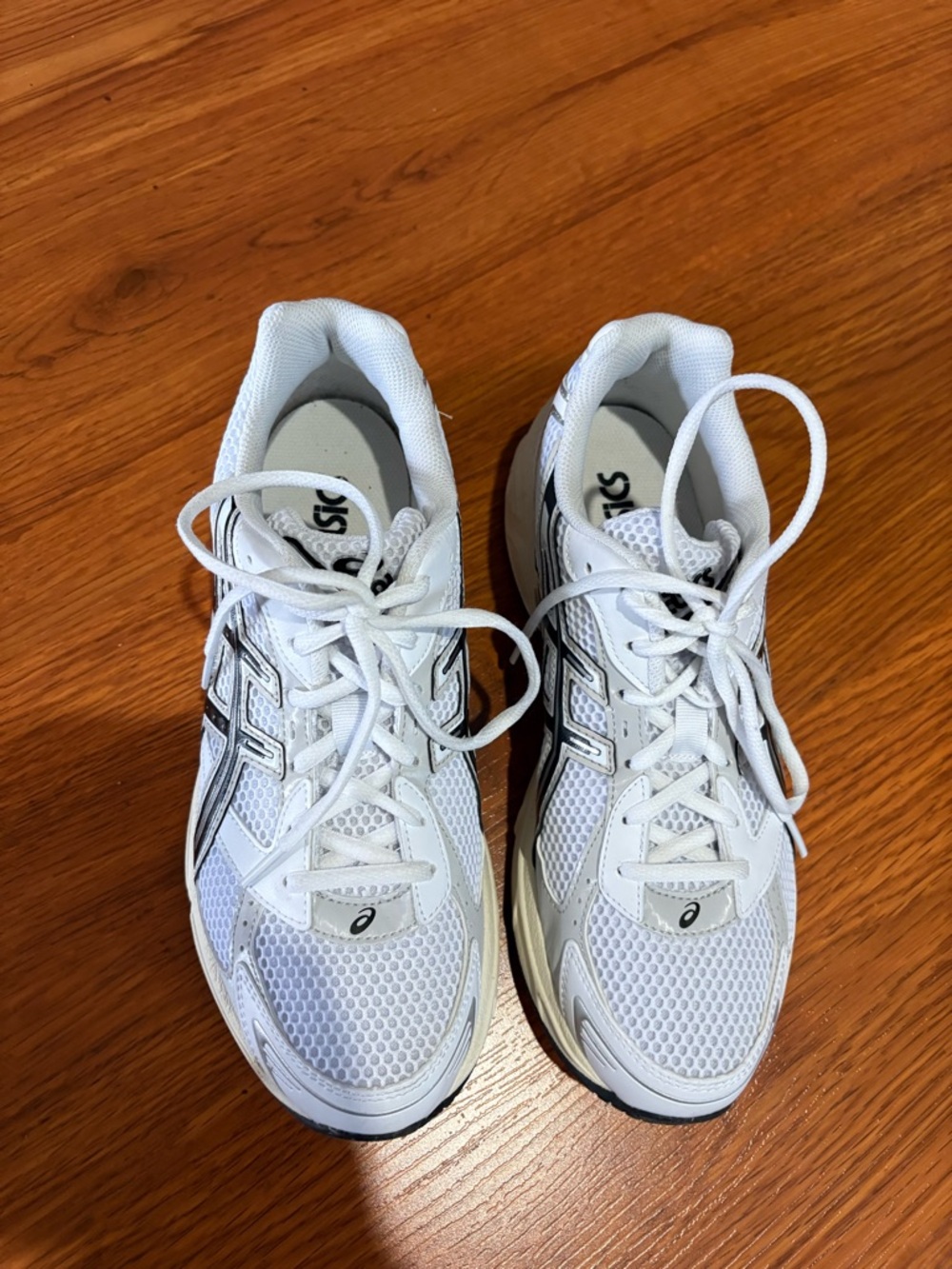 Asics White and Silver Men's Athletic Sneakers